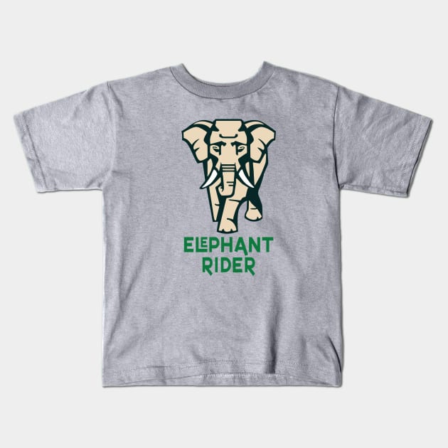 ELEPHANT RIDER Kids T-Shirt by haegifrq